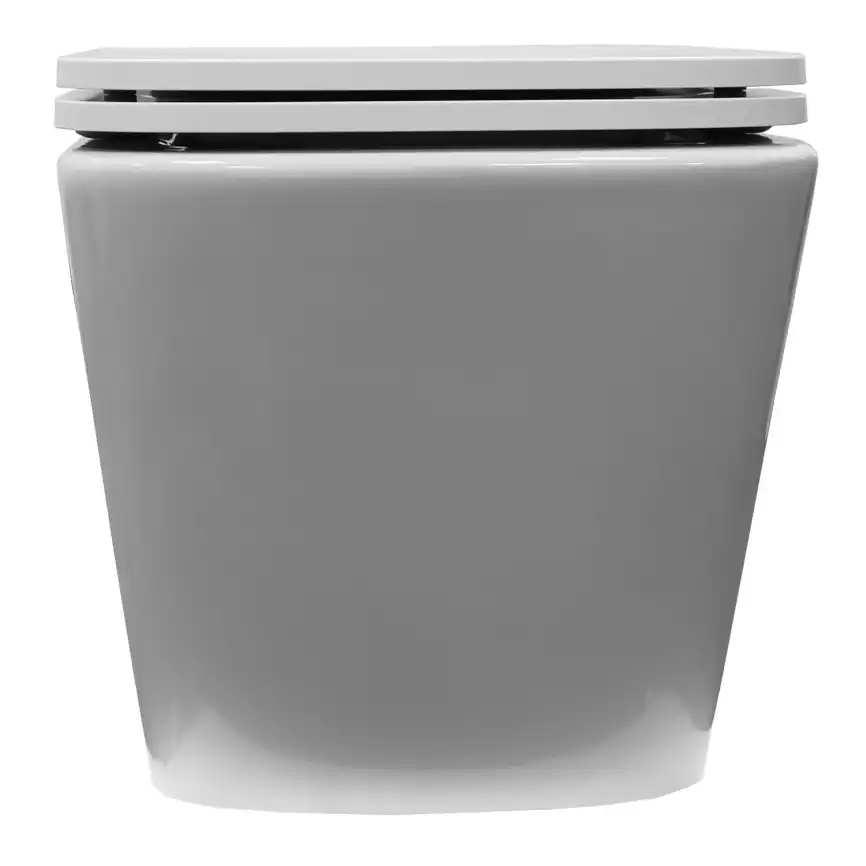 Подвесной унитаз Azario Armonia AZ-2403 безободковый, смыв Торнадо, в комплекте с сидением микролифт, Белый глянцевый фото 10