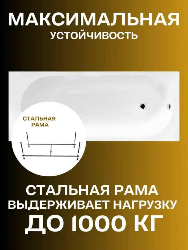 Акриловая ванна Marka One ATLAS 1500x700 Прямоугольная Белая 01атл1570 фото 3