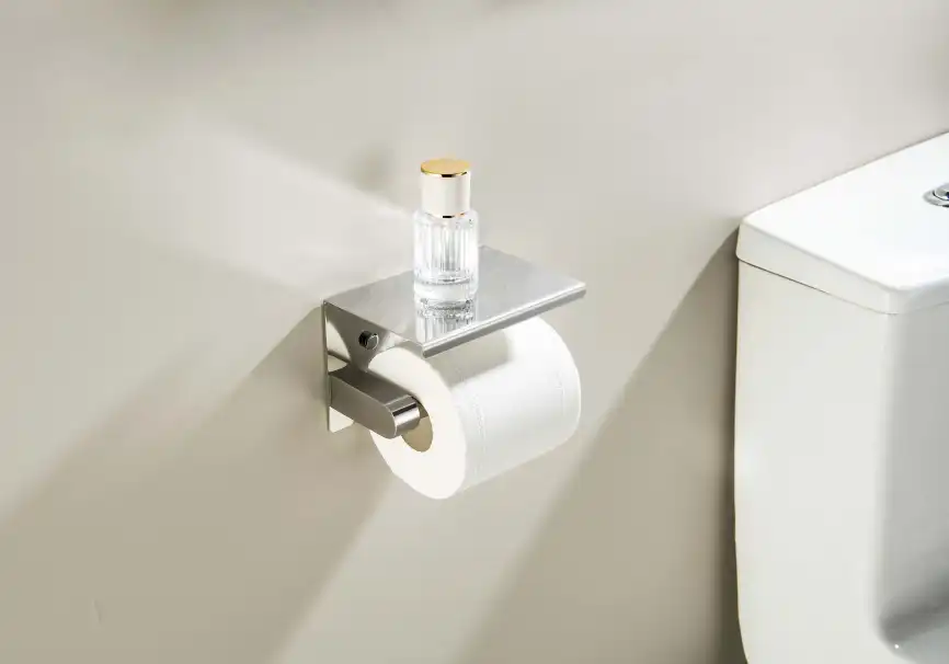 Держатель туалетной бумаги Aquatek Европа AQ4939CR с полкой, Хром фото 3