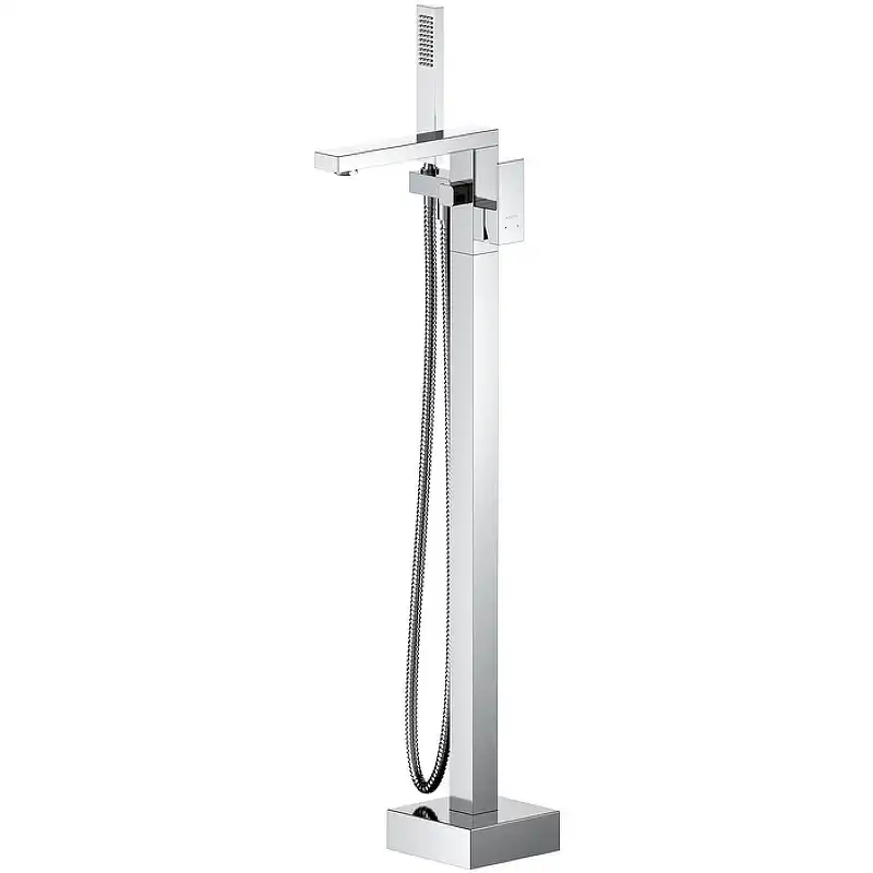 Напольный смеситель для ванны Aquatek Либра AQ1645CR, однорычажный, с внутренней частью, Хром фото 1