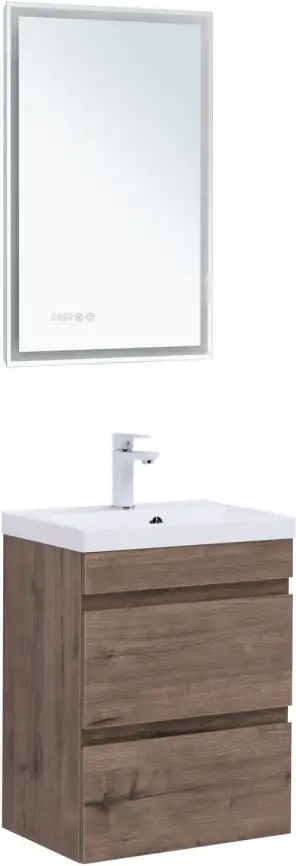 Тумба под раковину Aquanet Нота New 50 дуб веллингтон табак 334190 фото 7