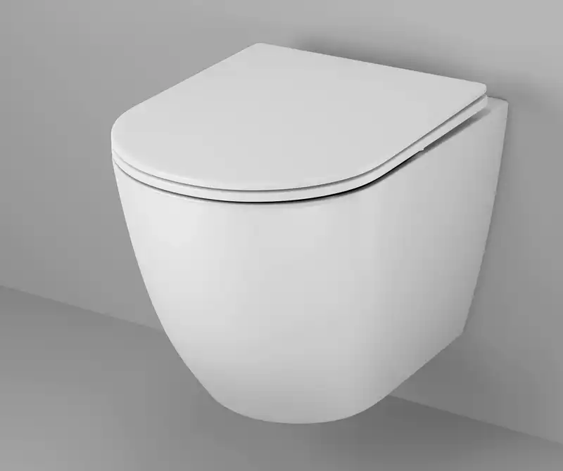 Унитаз подвесной Grossman Thin Rim GR-5601S безободковый, Белый глянцевый, с тонкой крышкой,микролифт фото 1