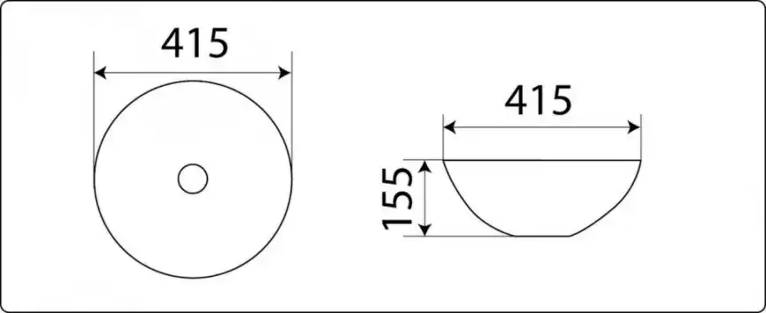 Раковина накладная CeramaLux 415х415х140 104MW, цвет Белый фото 2