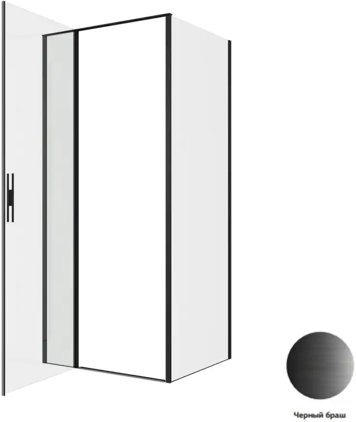 Душевой уголок Allen Brau Priority 90x80 3.31027.BBA + 3.31042.BBA черный браш фото 4