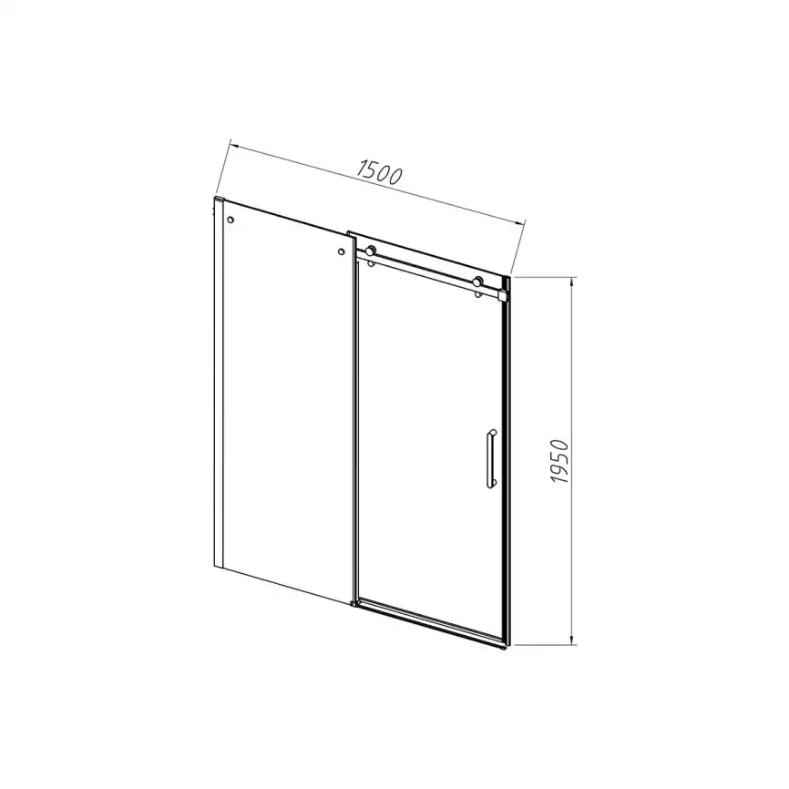 Душевая дверь Vincea Como-N 150 VDS-4CN150CLB, раздвижная, профиль черный, стекло прозрачное фото 5