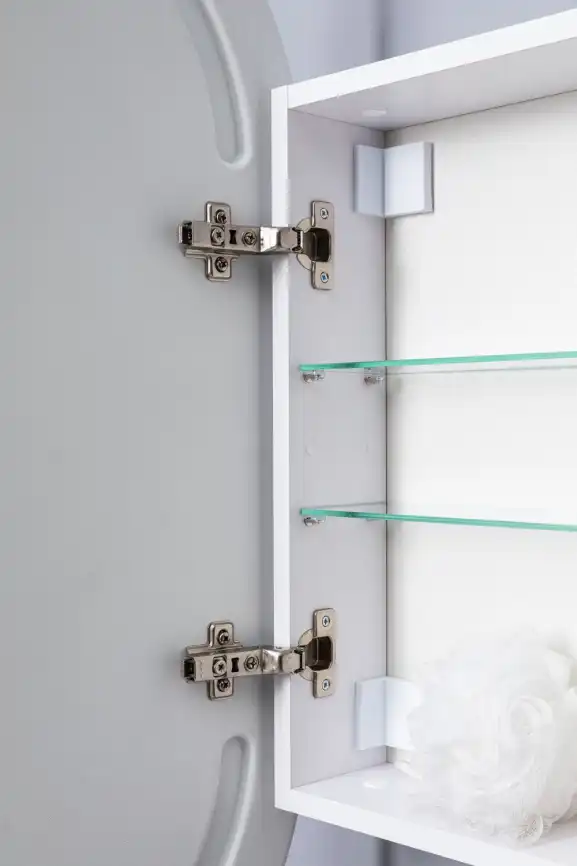 Зеркальный шкаф Aquanet Монте 50 белый, с LED подсветкой, 344787 фото 5