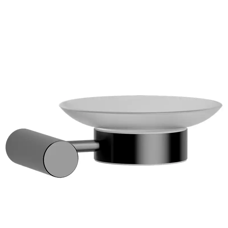 Мыльница подвесная AVS Slimmer с чашей, оружейная сталь фото 2