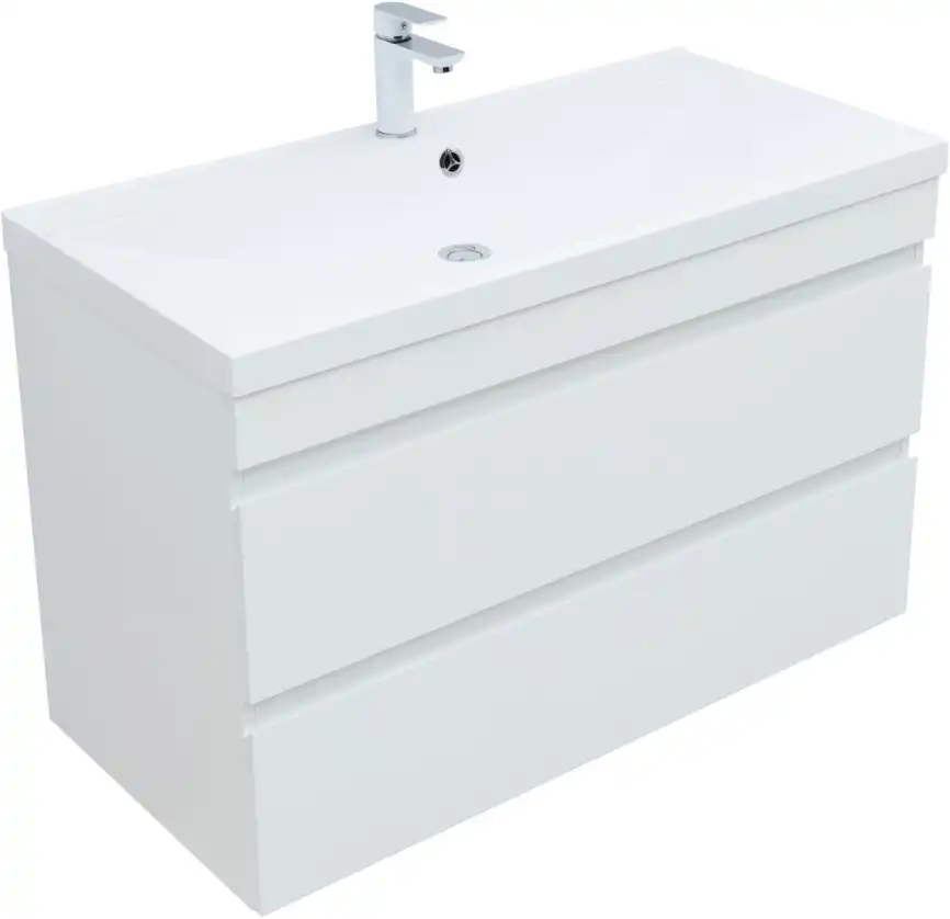 Тумба под раковину Aquanet Нота New 100 белый глянец 335420 фото 5