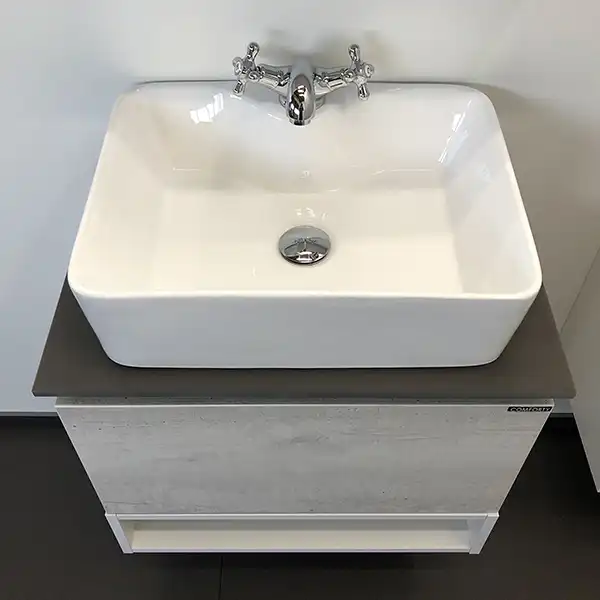 Тумба с умывальником Comforty Прага 60 Дуб белый, 00-00014536 фото 7