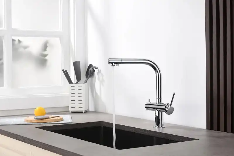 Смеситель для кухни Aquatek Европа AQ1385CR с подключением к фильтру с питьевой водой, Хром фото 3