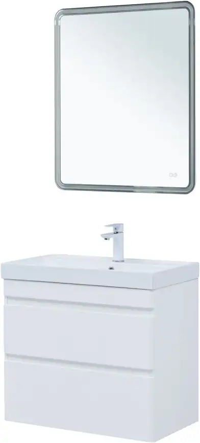 Тумба под раковину Aquanet Слим 70 белый сатин, 346048 фото 11