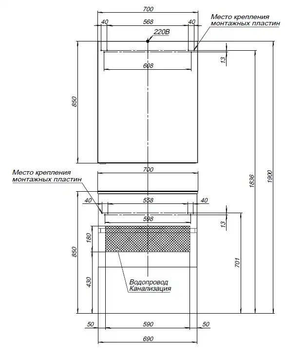 Зеркальный шкаф Aquanet Алвита new 70 белый матовый, 303893 фото 3
