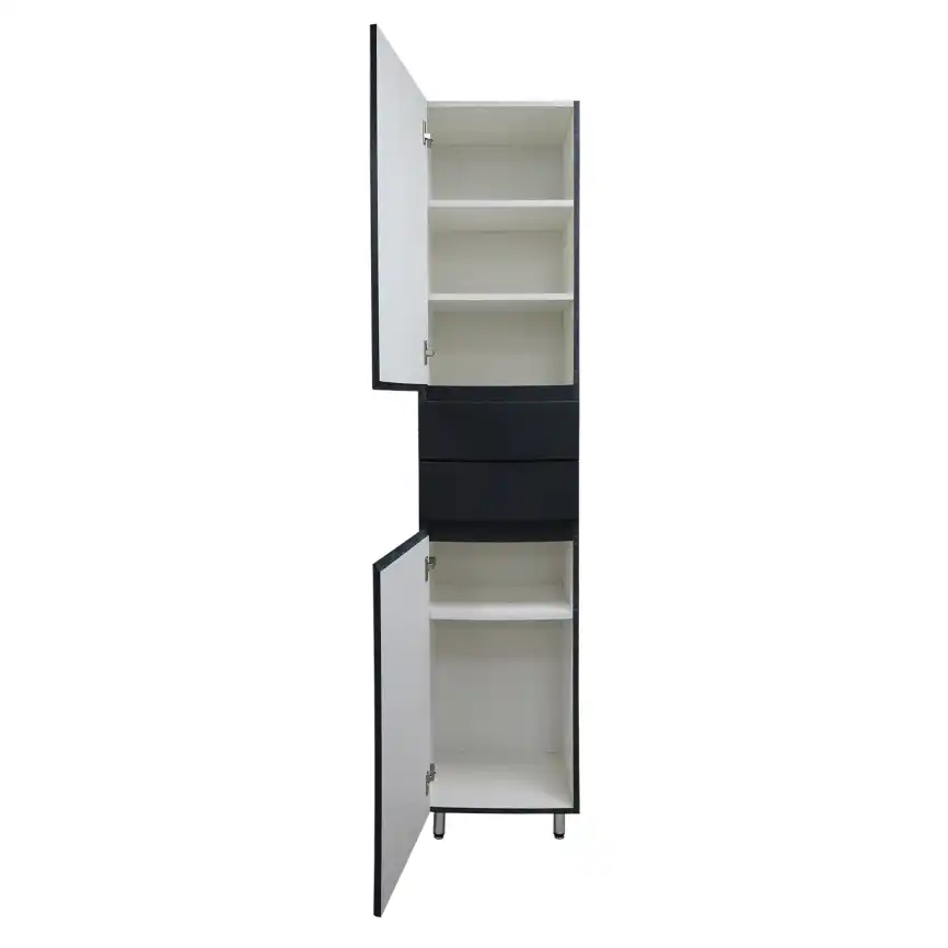 Шкаф-пенал Azario Эстима 40 CS00094560 левый напольный, Графит фото 4