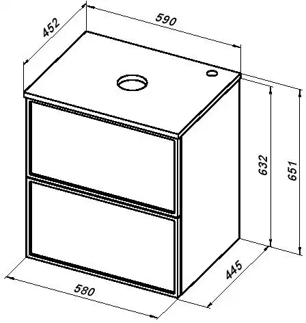 Тумба под раковину Aquanet Арт 60 белый матовый 313254 фото 5