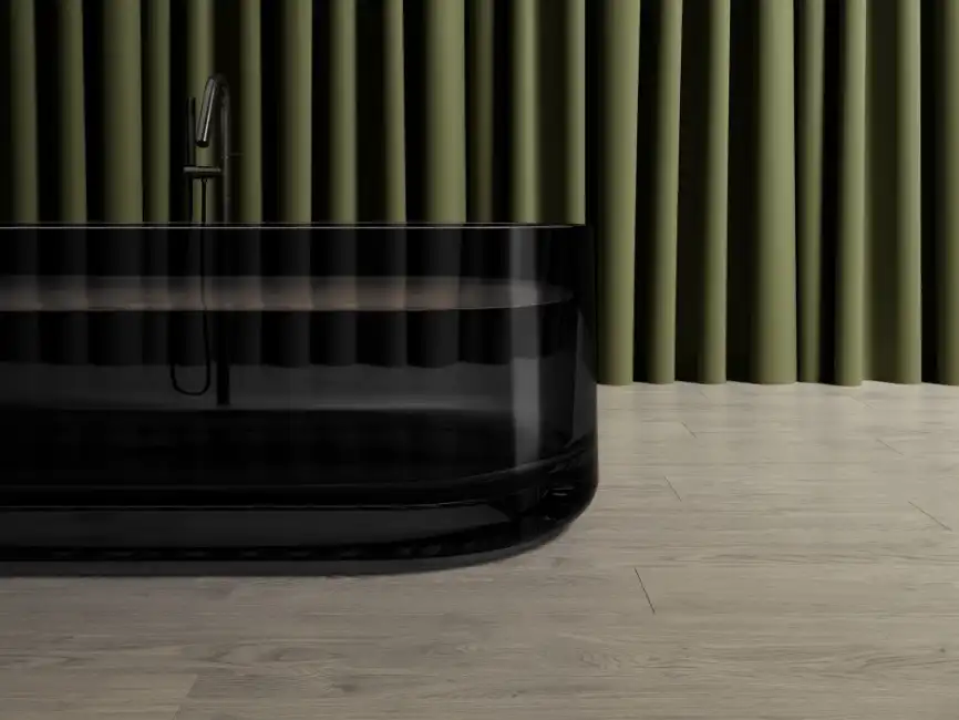 Прозрачная ванна ABBER Kristall 170х75 AT9708Onyx черная фото 6