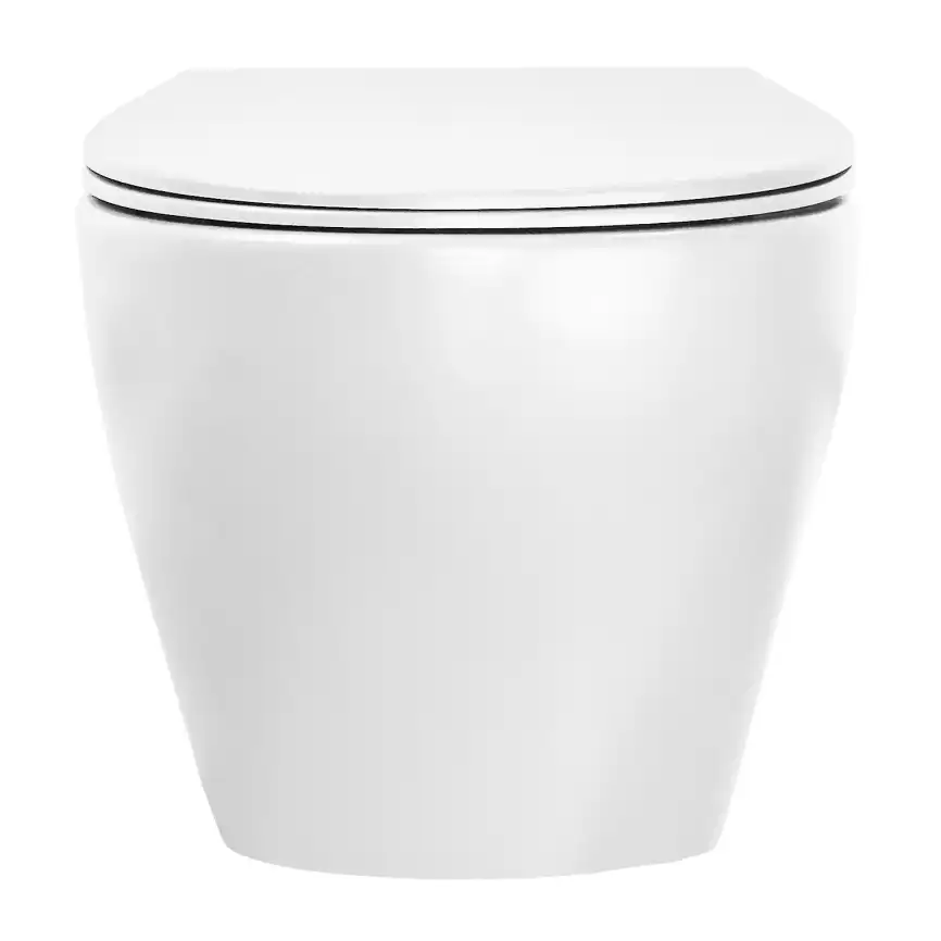 Унитаз подвесной Azario Keras AZ-99046W подвесной, безободковый, с сиденьем микролифт, Белый глянцевый фото 8