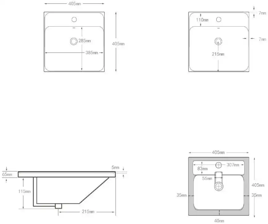 Раковина Aquanet Flash Mini 40 белая, 342051 фото 2