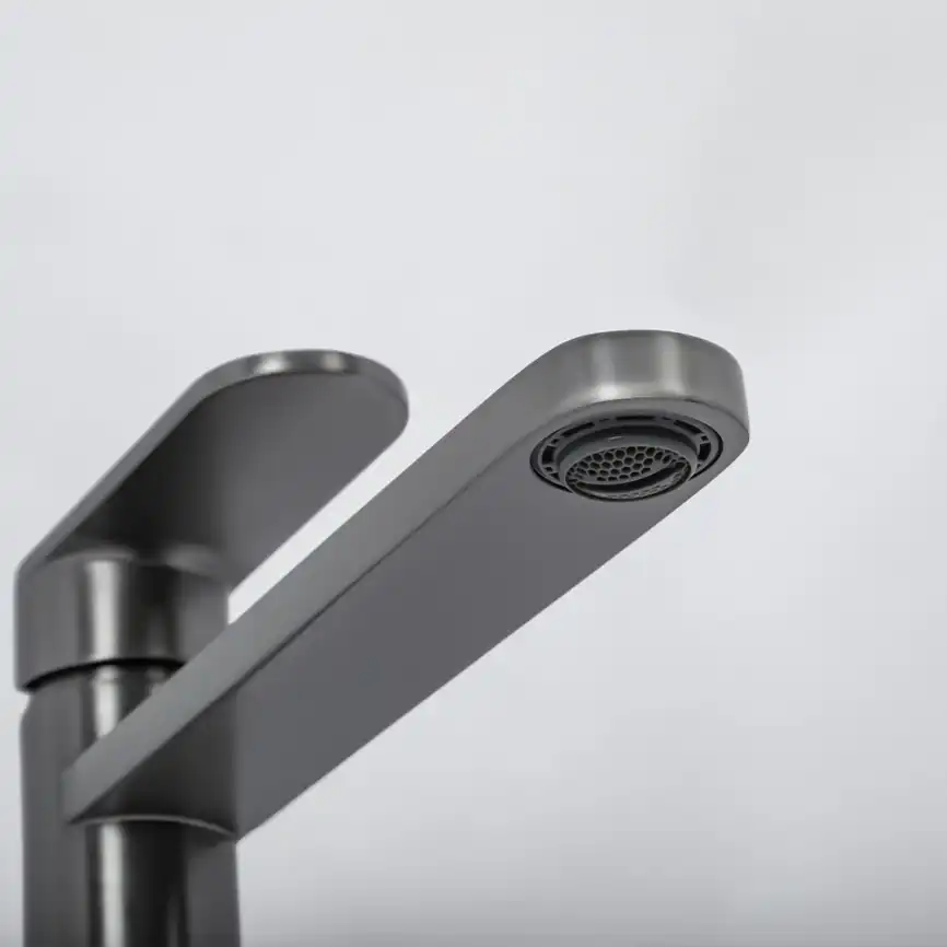 Смеситель для раковины AVS Beauty высокий, оружейная сталь, 811-551-GM фото 8