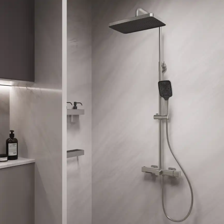 Душевая система  Vincea Core VSFS-4CO1BN VSFS-4CO1BN для ванны с изливом, брашированный никель фото 1