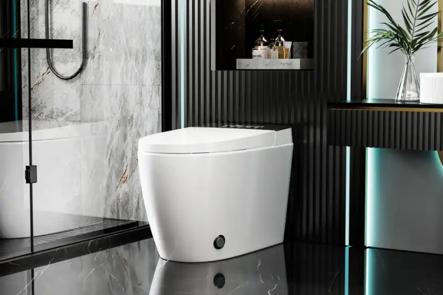 Электронный напольный унитаз-биде ABBER Bequem AC1116S, белый фото 3