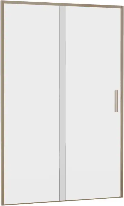 Душевая дверь Aquanet Pleasure Evo 130 AE65-N130-GBT профиль золото-никель браш, прозрачное стекло фото 1