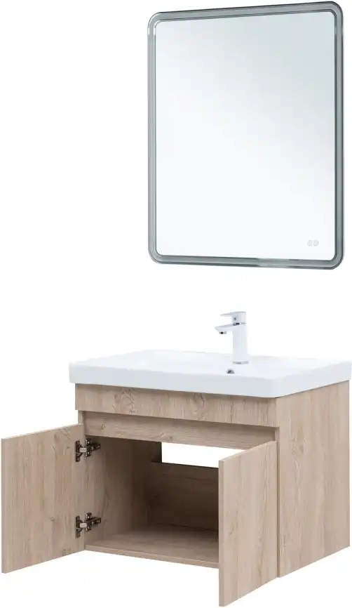 Тумба под раковину Aquanet Оптима 70 дуб светлый, 344804 фото 10