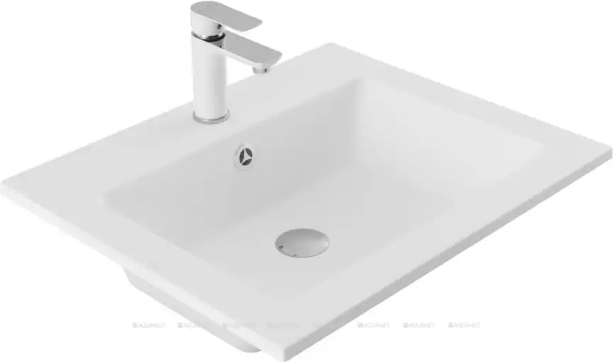 Раковина Aquanet Электра 60 326508 прямоугольная, Белая матовая фото 1