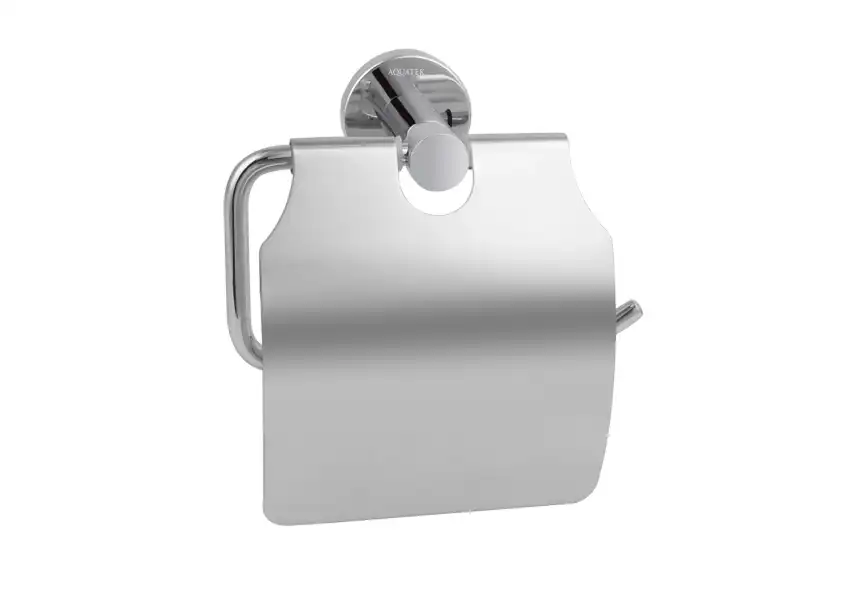 Держатель туалетной бумаги Aquatek Вега AQ4009CR с крышкой, Хром фото 1