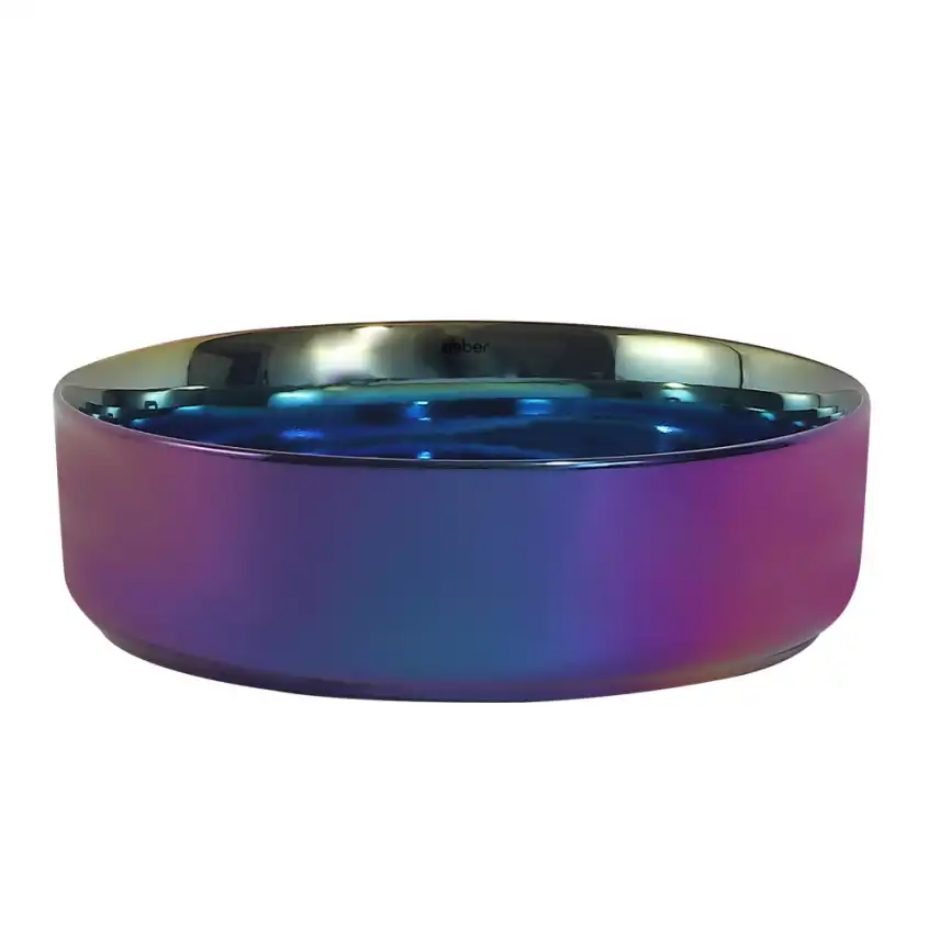 Раковина накладная ABBER BEQUEM 40х40х12 AC2109Regen, круглая, хамелеон фото 3