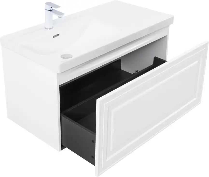 Тумба под раковину Aquanet Агата 100 белый сатин, 345483 фото 10