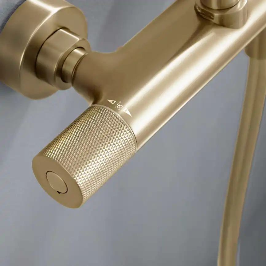 Душевая система  Vincea Desire VSFS-1D0TBG VSFS-1D0TBG  с термостатом, брашированное золото фото 4