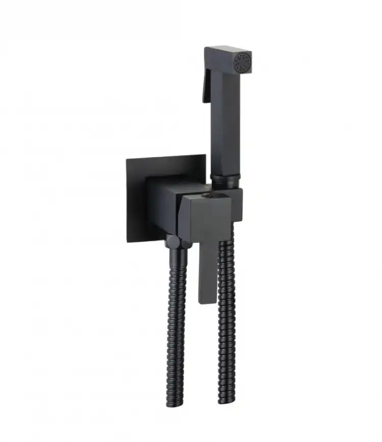 Гигиенический душ со смесителем CeramaLux KBS/001, цвет черный матовый фото 1