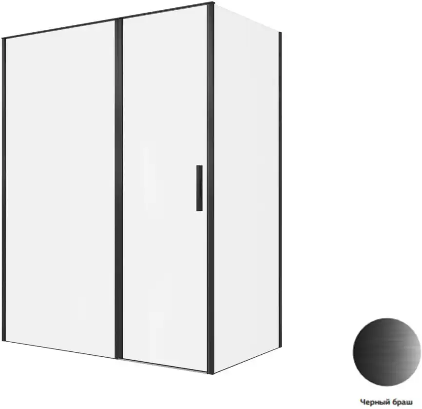 Душевой уголок Allen Brau Priority 160x90 3.31039.BBA + 3.31045.BBA черный браш фото 1