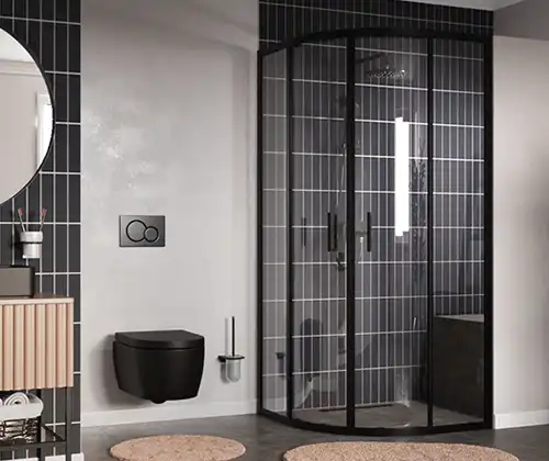 Душевой уголок WasserKRAFT Dill 61S 90х90 61S01 профиль Черный стекло Прозрачное фото 4
