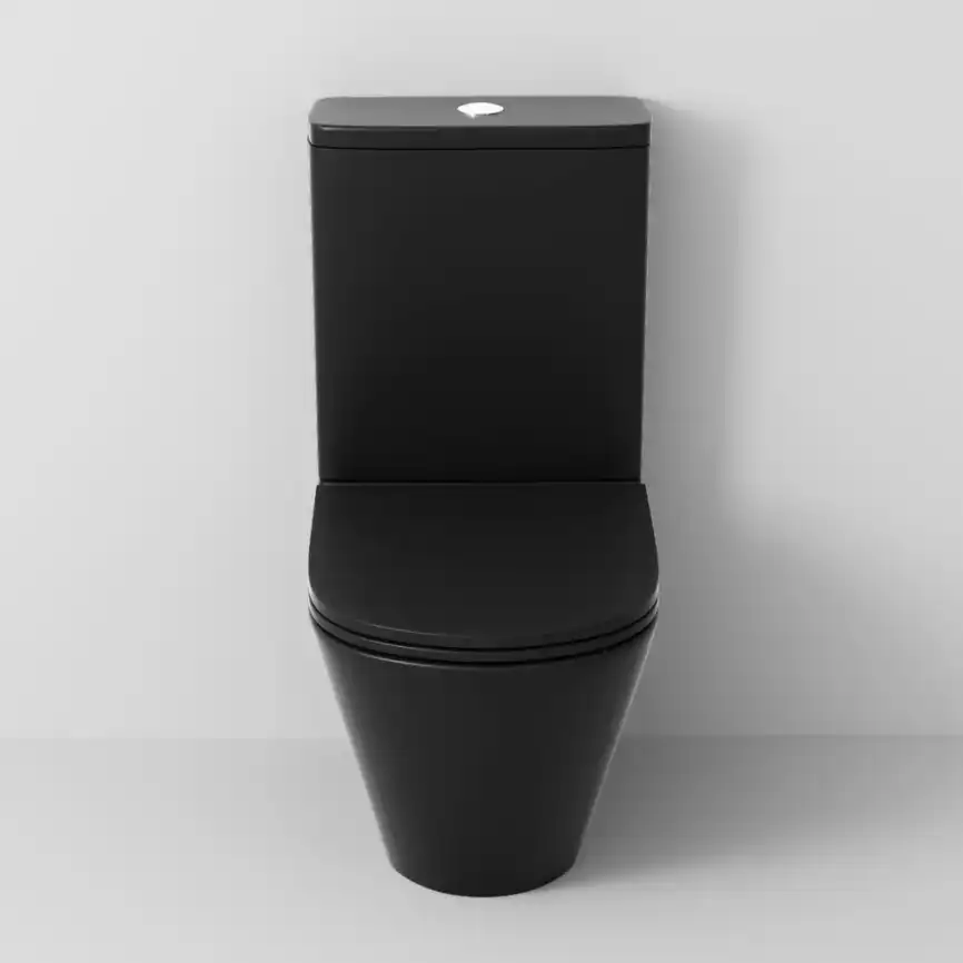 Напольный унитаз Grossman GR-4450BMSQ безободковый, смыв торнадо, Черный матовый фото 2