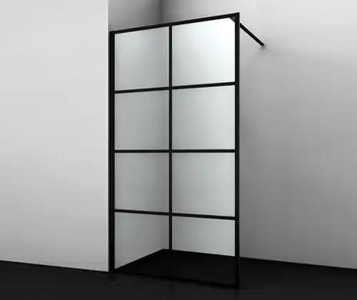 Душевая перегородка WasserKRAFT Glan 66W 90 см, 66W39, профиль Черный, стекло Прозрачное фото 1