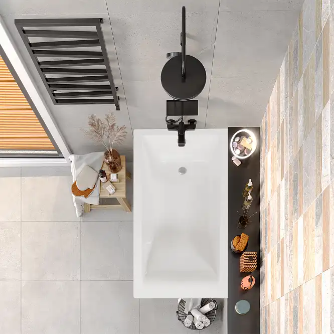 Ванна из литьевого мрамора  Aqua de Marco MALTA 167х77 с металлическими ножками Белая 1170WMAL/1 фото 5