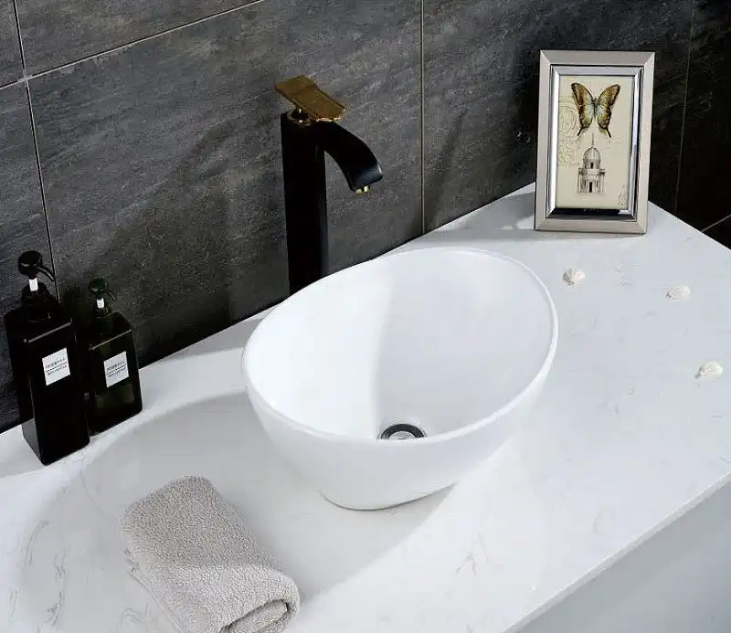 Раковина накладная CeramaLux 405х335х155 7138, цвет Белый фото 5