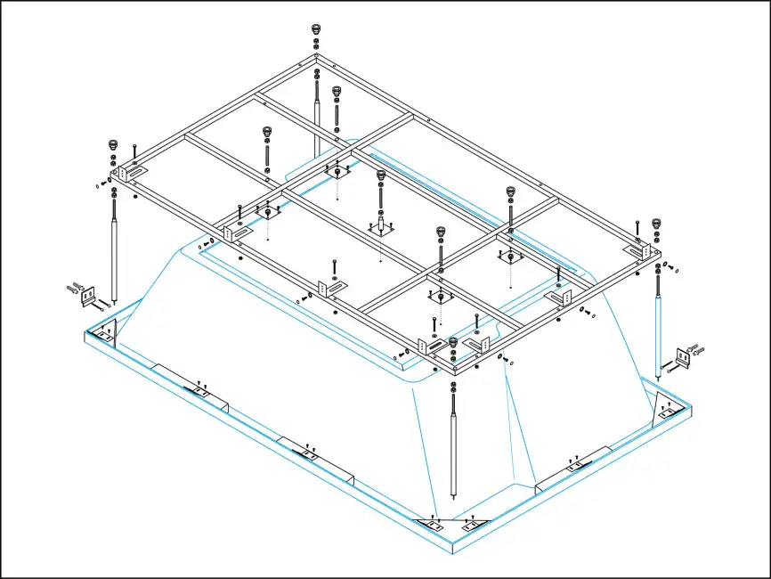 Металлический каркас для акриловой ванны CEZARES PLANE_DUO-MF фото 1