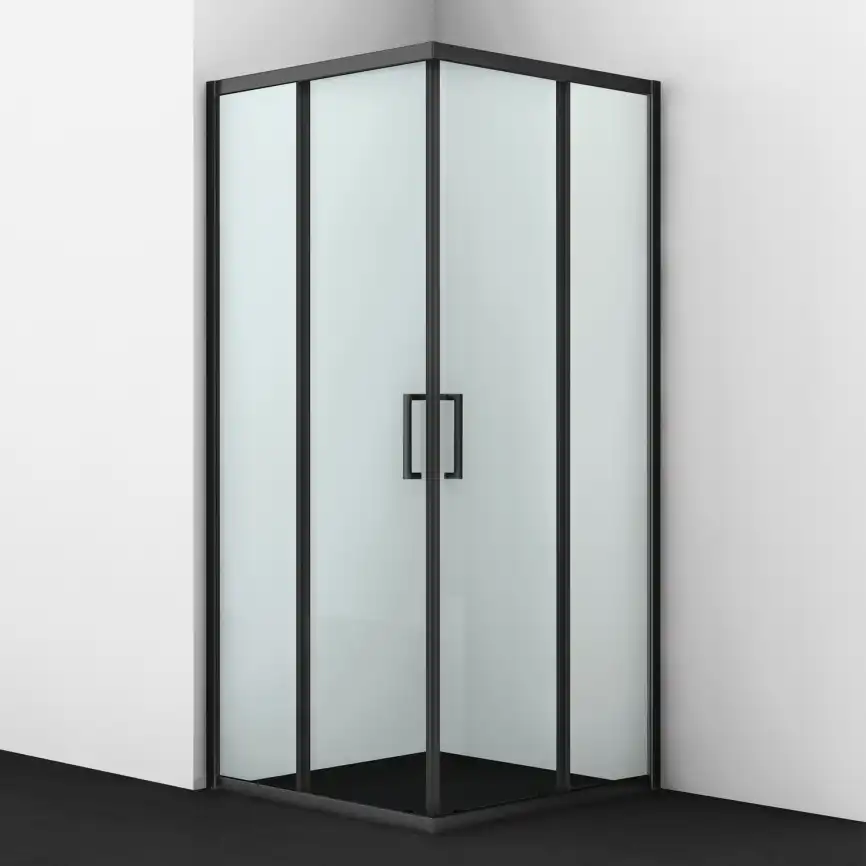 Душевой уголок WasserKRAFT Dill 61S 90х90 61S03 профиль Черный стекло Прозрачное фото 3