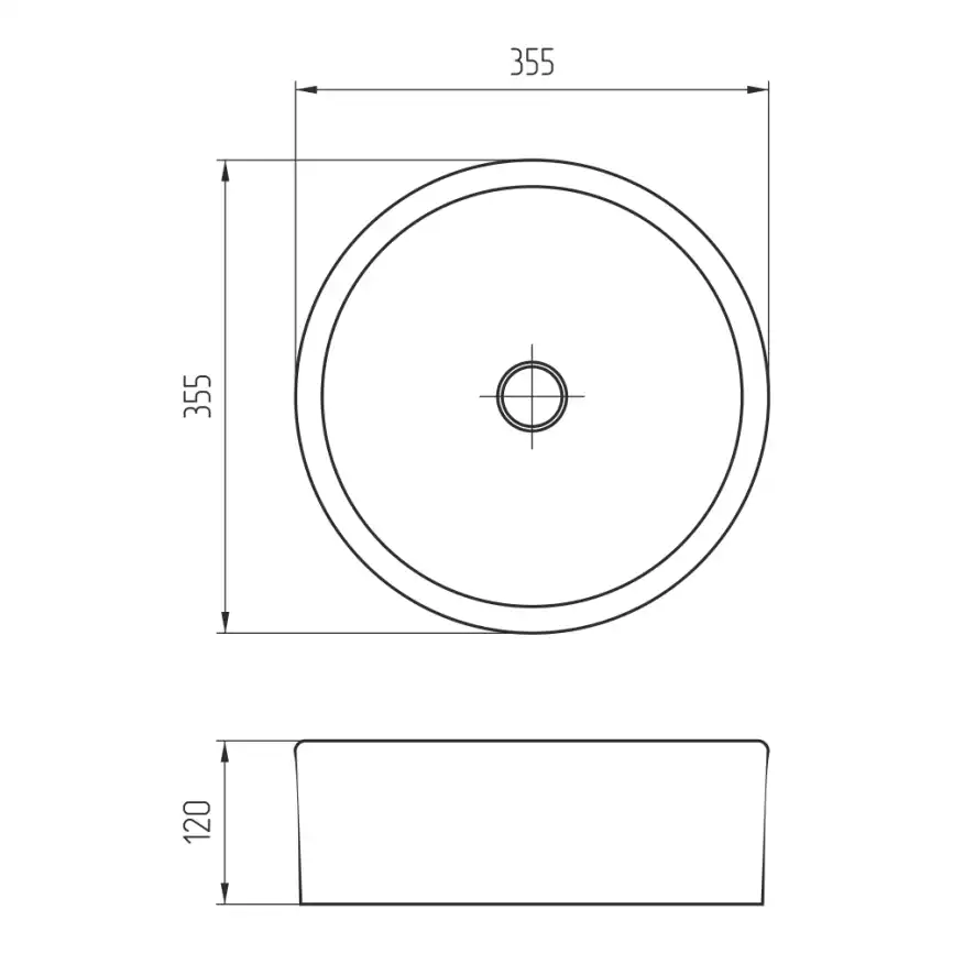 Раковина AVS Джули 36х36 черная матовая фото 9