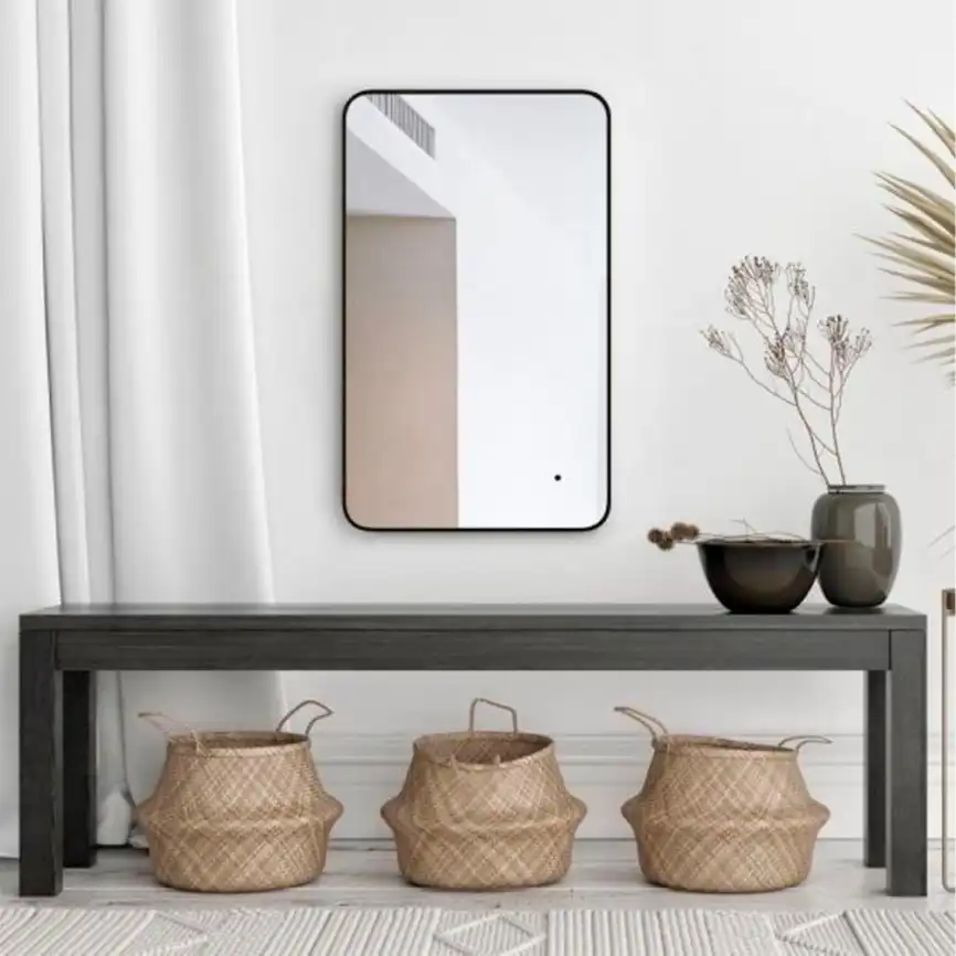 Зеркало с подсветкой AVS Неро 120x80 см, черное фото 5