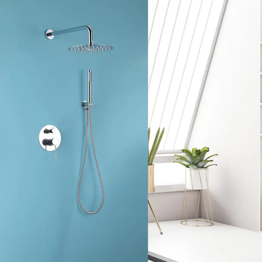 Душевая система ABBER Emotion AF8818 скрытого монтажа без излива, хром фото 2