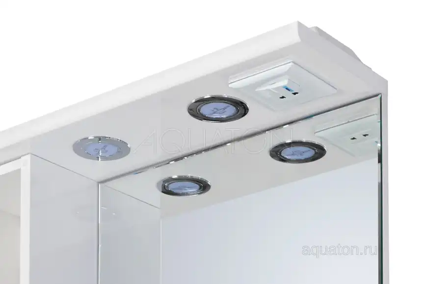 Зеркало-шкаф Aquaton Онда 60 1A009802ON01L  с подсветкой левый цвет, белый фото 3