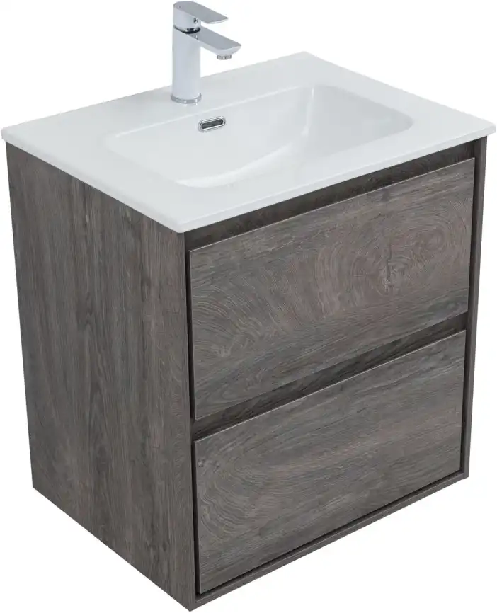 Тумба под раковину Aquanet Милан 60 дуб рошелье, подвесная, 336372 фото 6
