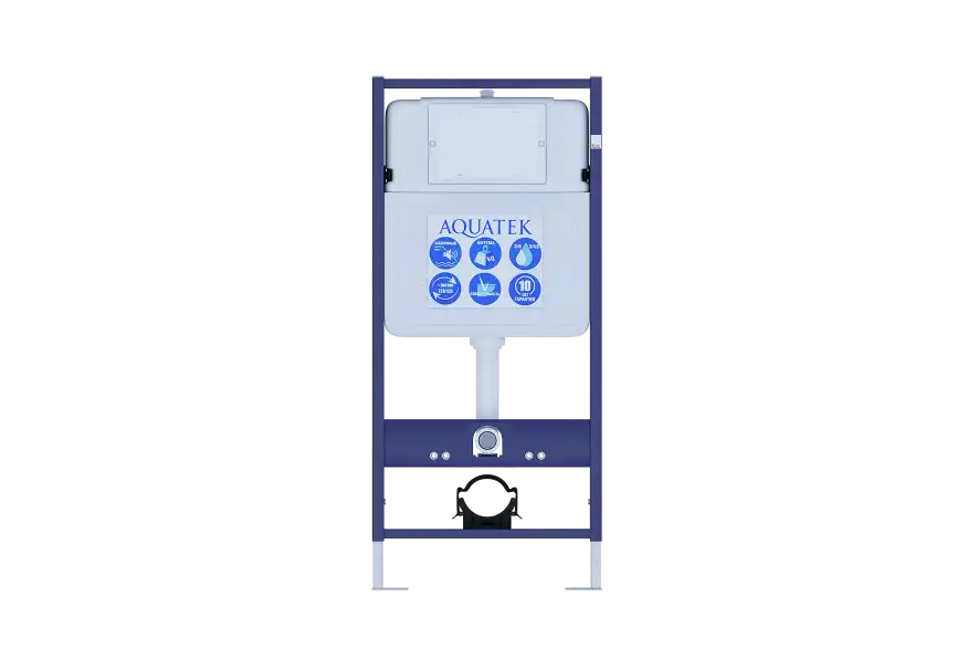 Унитаз с инсталляцией Aquatek Ника SET AQUATEK НИКА-016 4в1 с сиденьем Микролифт и клавишей смыва Хром фото 2