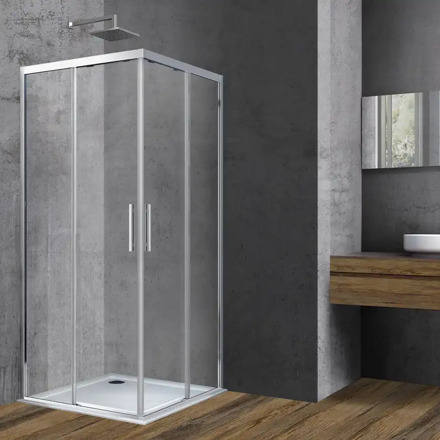 Душевой уголок Vincea Soft 100х100 VSS-3SO100CL, профиль хром, стекло Прозрачное фото 1