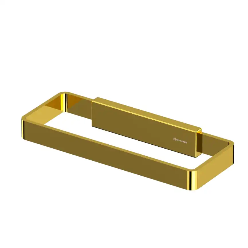 Полотенцедержатель Whitecross CUBO gold, CU2458GL, Золото глянцевое фото 1