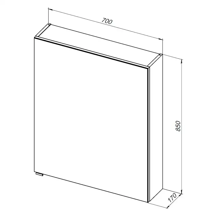 Зеркальный шкаф Aquanet Алвита new 70 белый матовый, 303893 фото 2