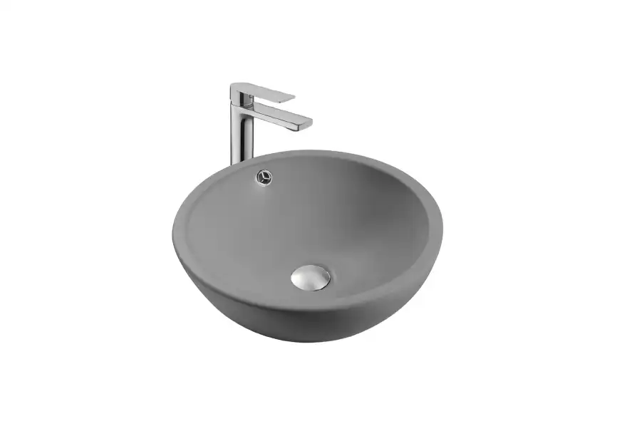 Раковина накладная Aquatek 44х44х17,5 AQ5354-MG, Серая матовая фото 1